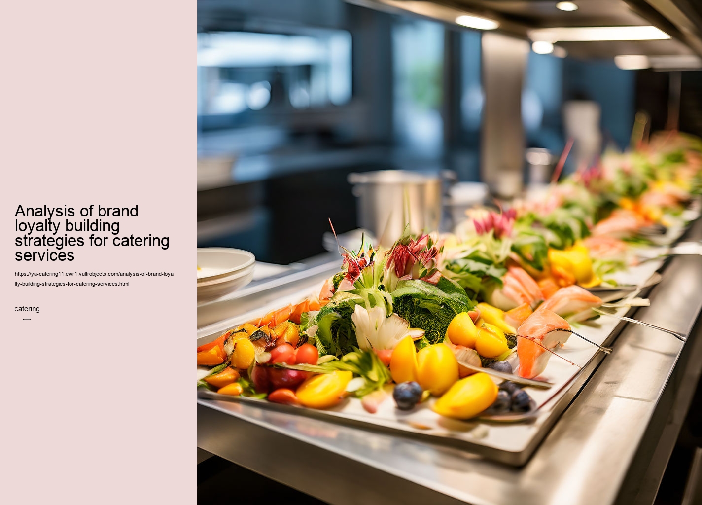 Analysis of brand loyalty building strategies for catering services